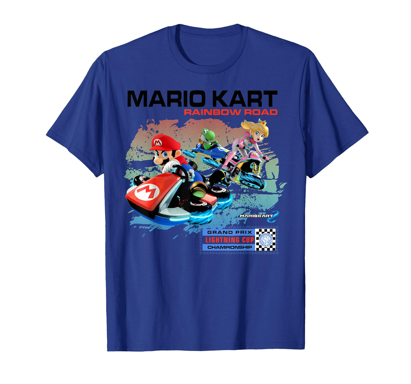 Nintendo Mario Kart Rainbow Road Watercolor Graphic T-Shirt T-Shirt