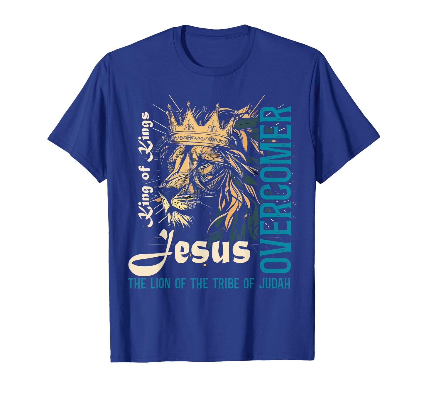 Jesus is King Lion of Judah Bible Faith Graphic Christian T-Shirt