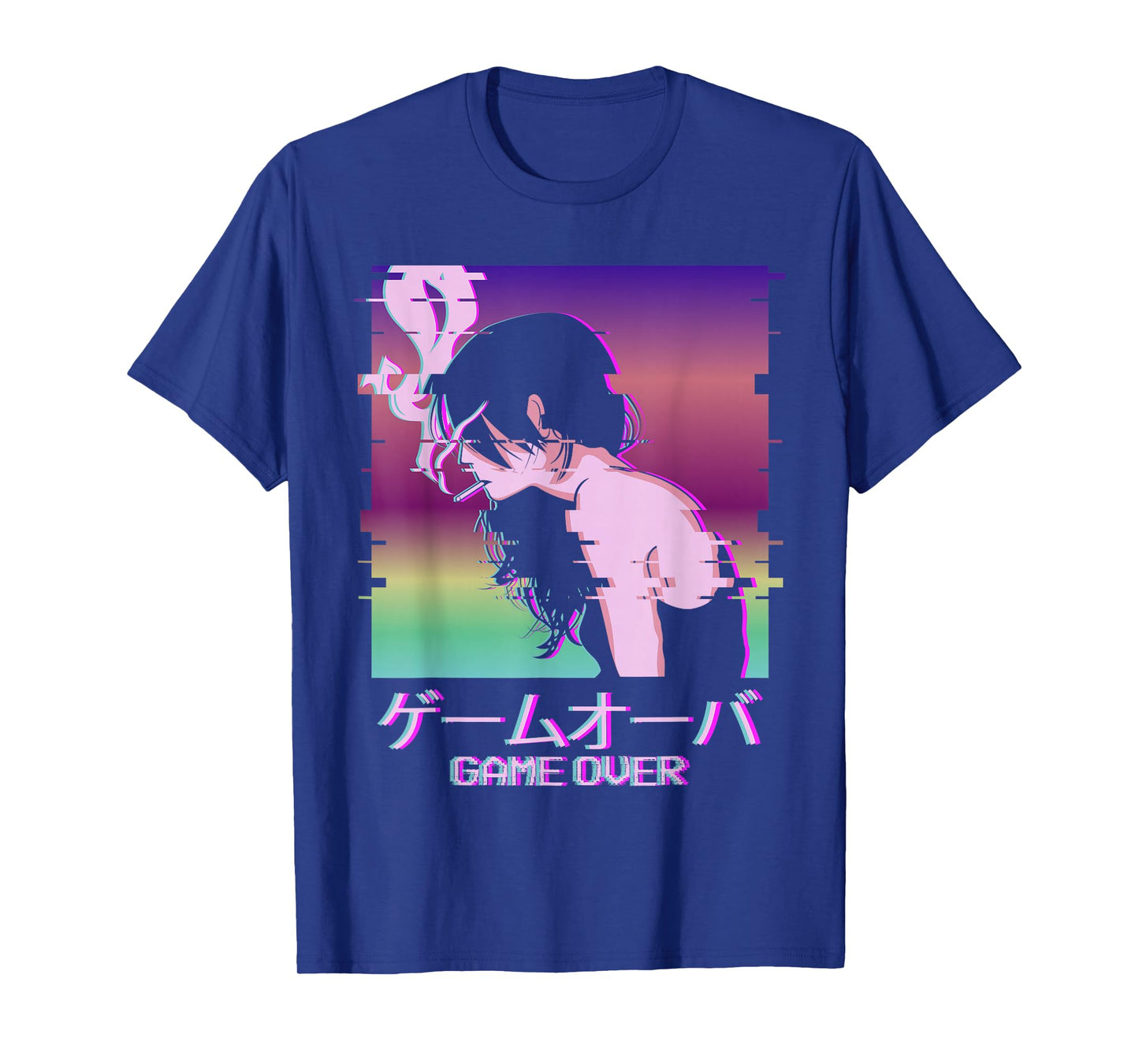 Vaporwave Anime Girl Indie Old Aesthetic Sad Anime Girl T-Shirt