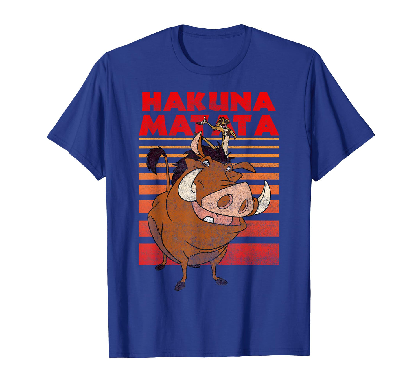 Disney Lion King Timon Pumbaa Hakuna Matata Stripes T-Shirt T-Shirt