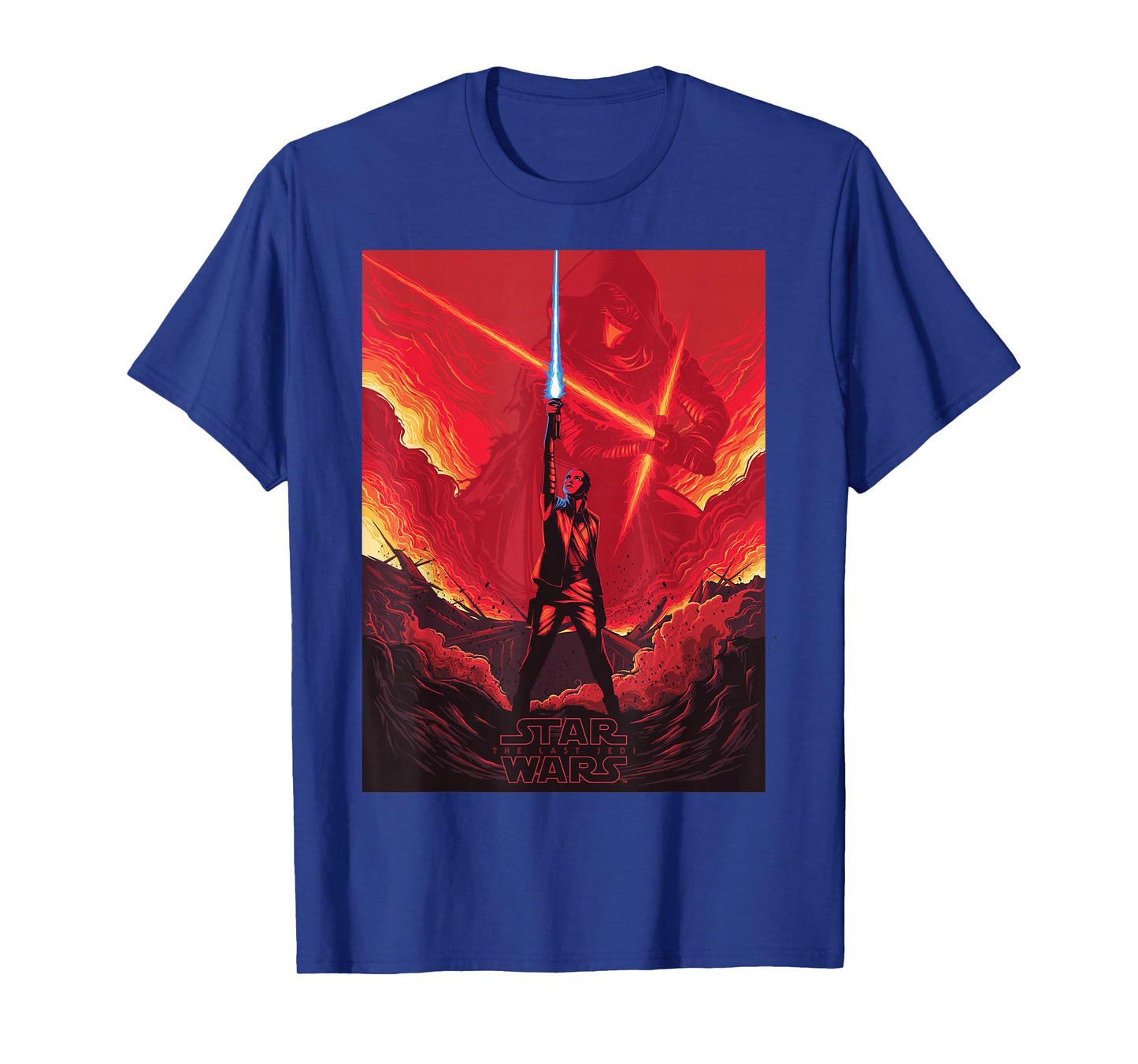 Star Wars Last Jedi Rey Saber Reach Red Poster T-Shirt T-Shirt