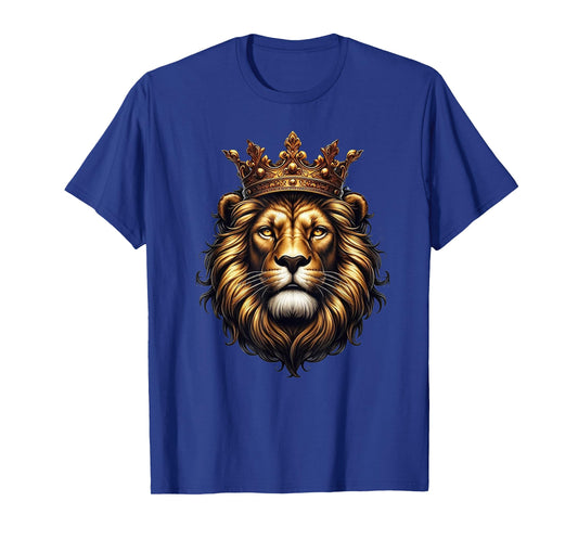 great lion crown , the savannah king for men and kids T-Shirt