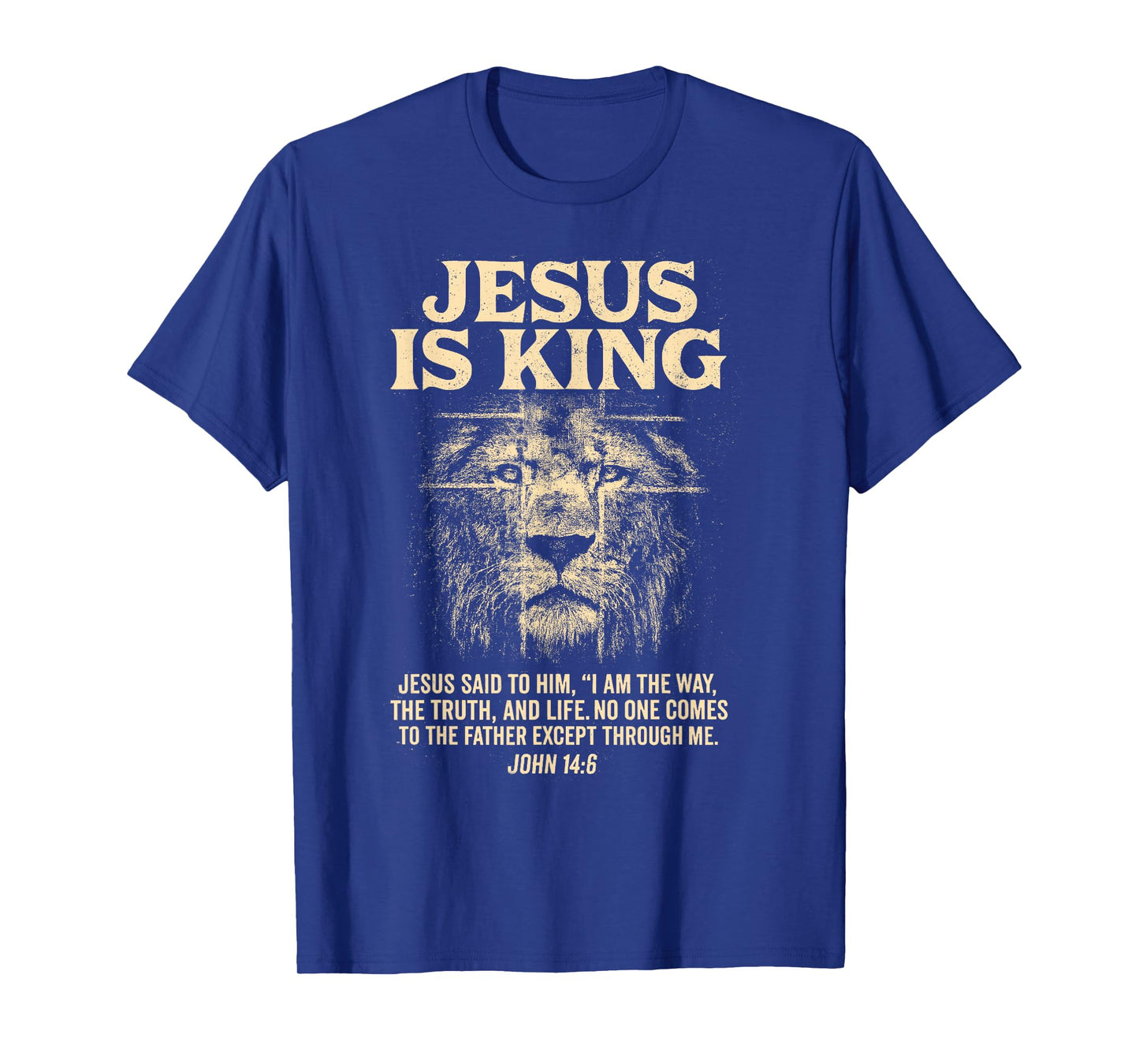 Retro Jesus is King Faith Bible Verse Gift for Men Women Kid T-Shirt