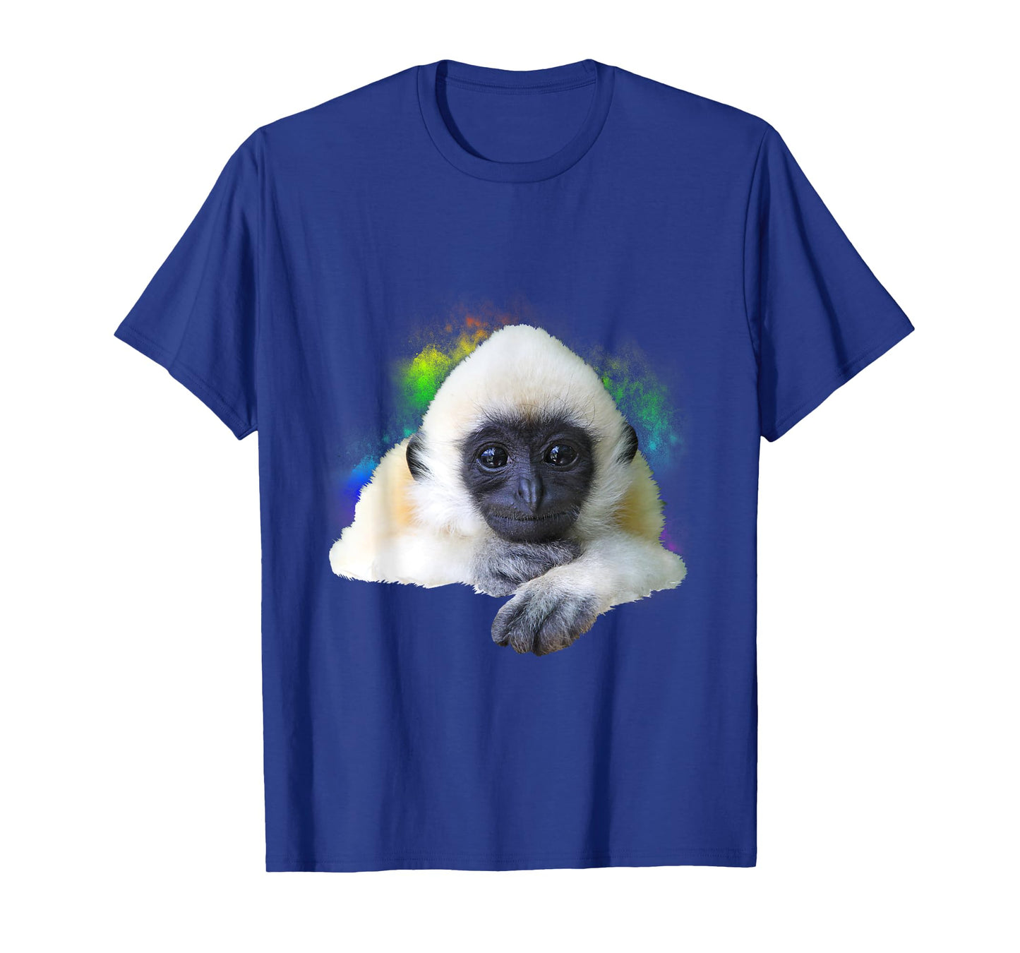 Gibbon Monkey Rainbow Cute Little Primate Animal T-Shirt
