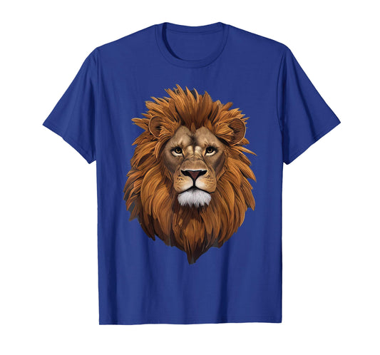 Lion Head Majestic Mane Detailed Art Powerful Strong Lion T-Shirt