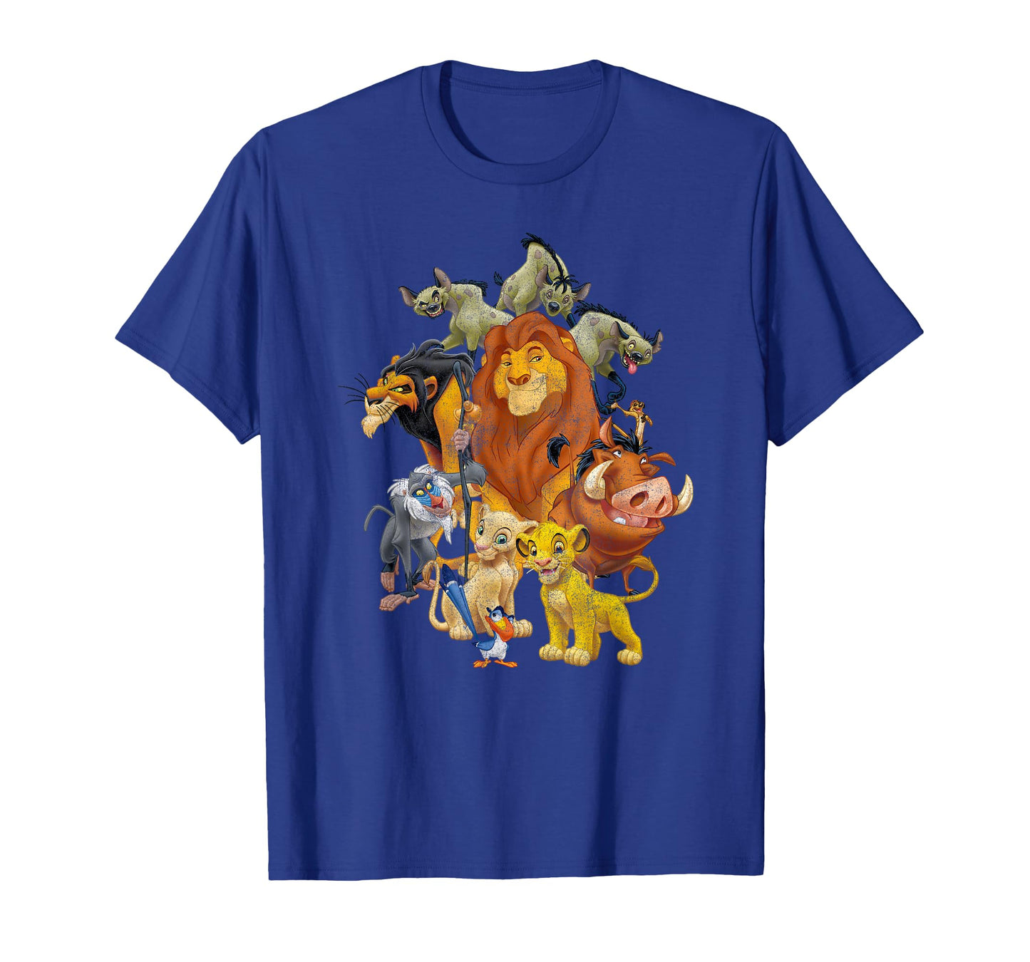 Disney The Lion King Main Characters Distressed Group Shot T-Shirt