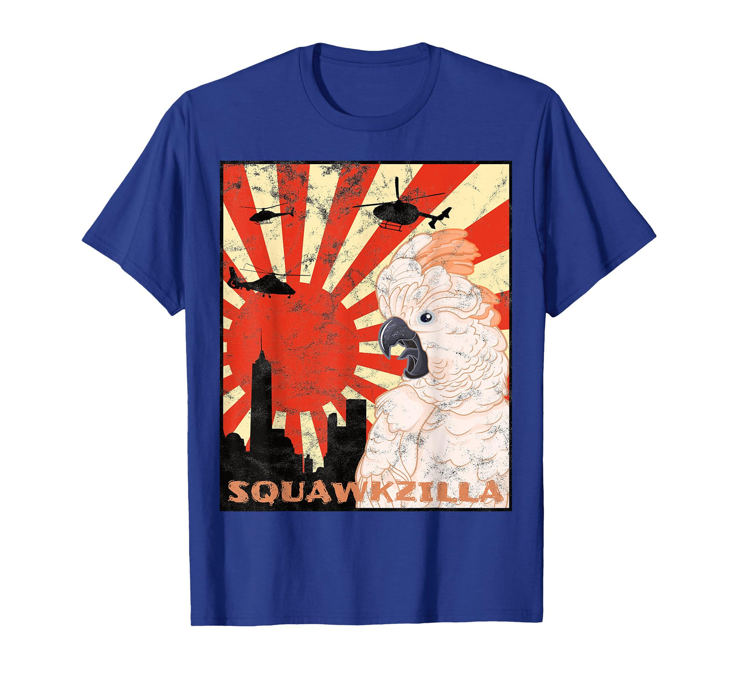 Squawk Zilla Moluccan Cockatoo Parrot Squawking T-Shirt