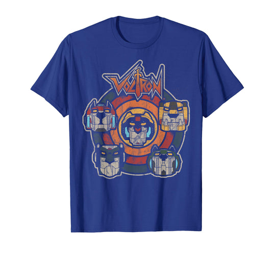 Voltron Defender of The Universe Retro Lion Circle T-Shirt