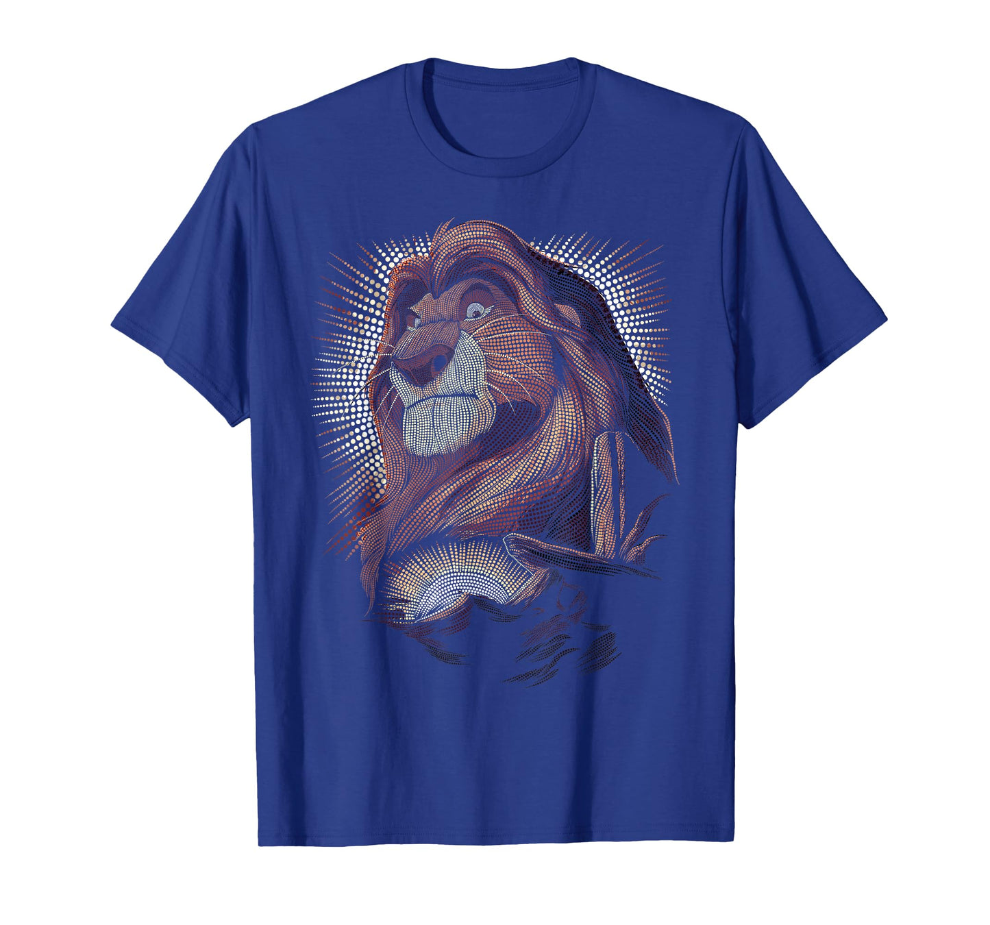 Disney Lion King Mufasa Pride Rock Dot Art Retro Portrait T-Shirt