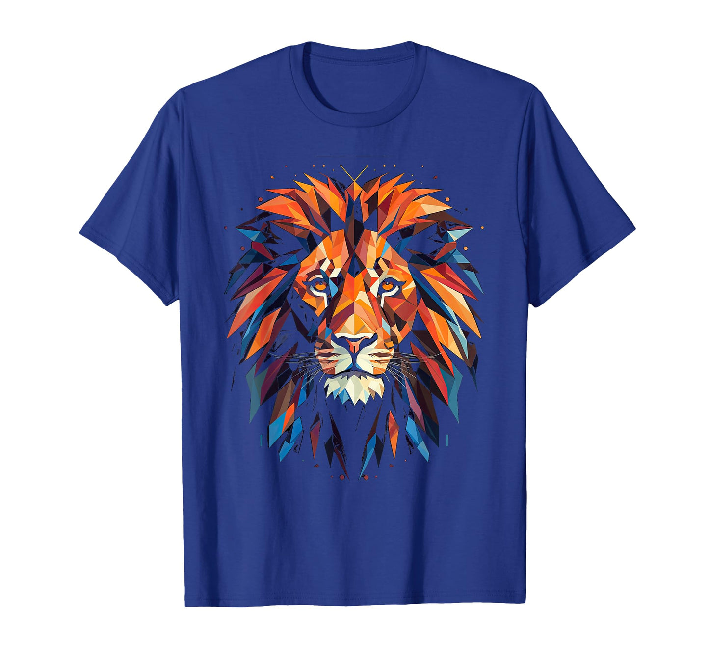 Lion Colourful Lion from Africa King of Animals Polygon T-Shirt