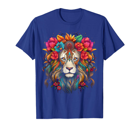 Lion colorful lions From Africa Day of the Dead T-Shirt