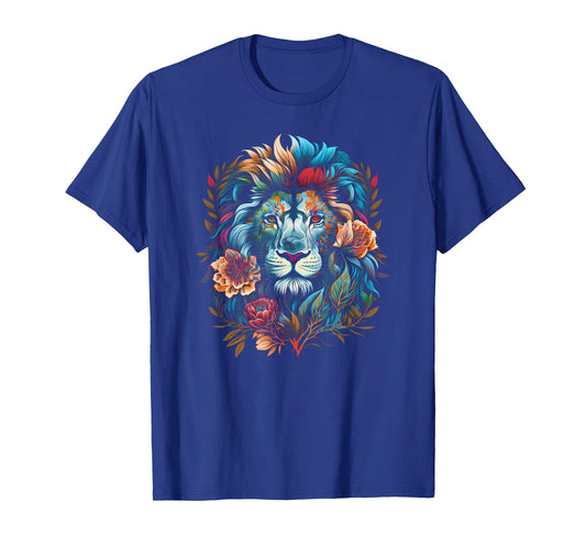 Lion Colorful Lions from Africa Day of The Dead T-Shirt