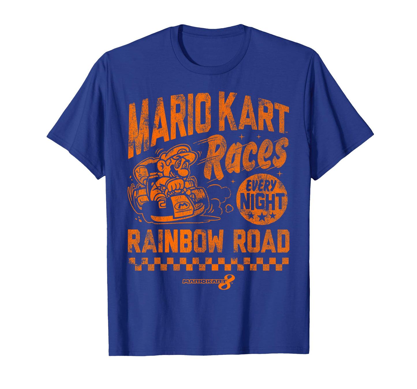 Nintendo Mario Kart Rainbow Road Vintage Graphic T-Shirt T-Shirt