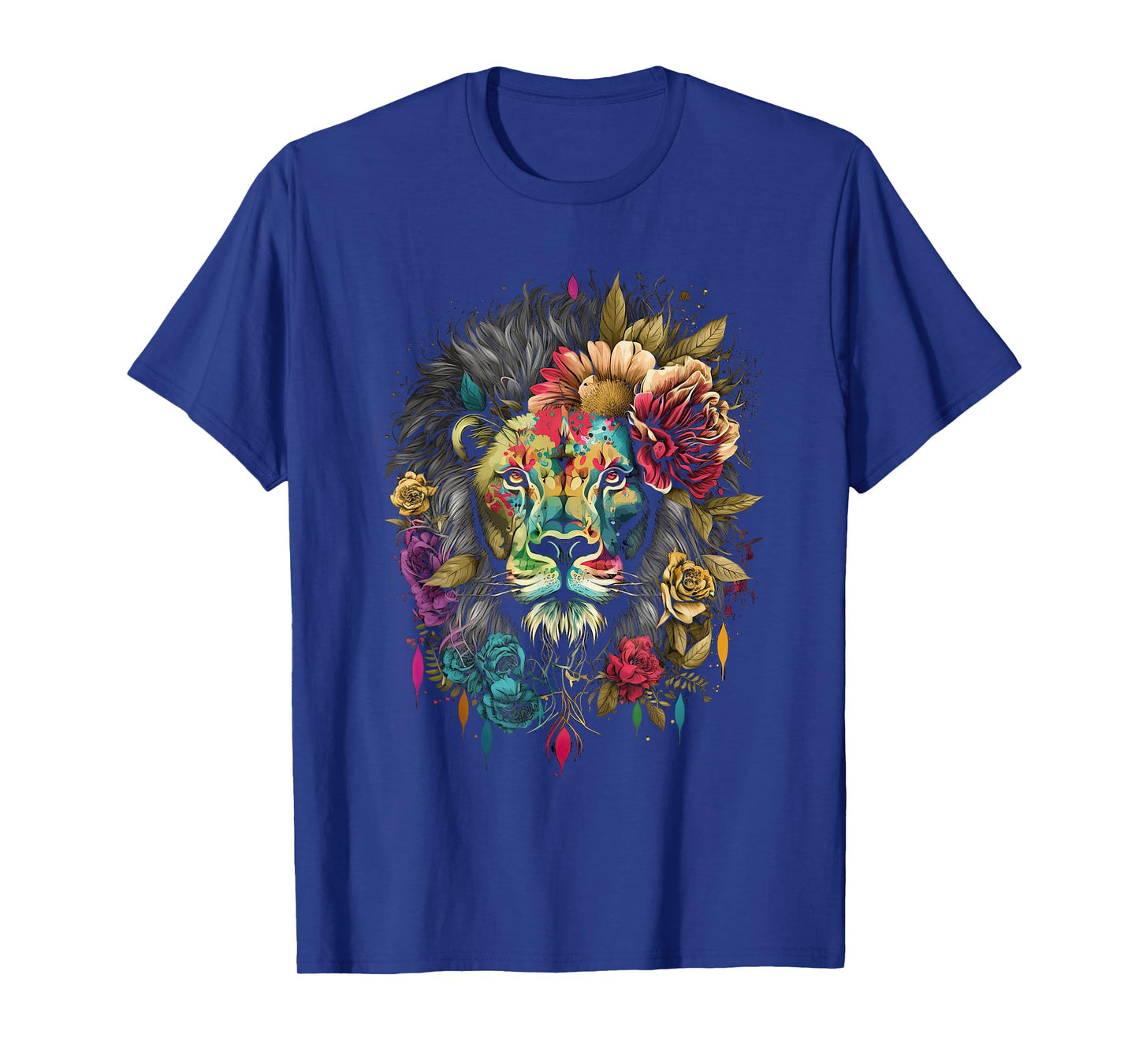 Lion Colorful Lions from Africa Day of The Dead T-Shirt