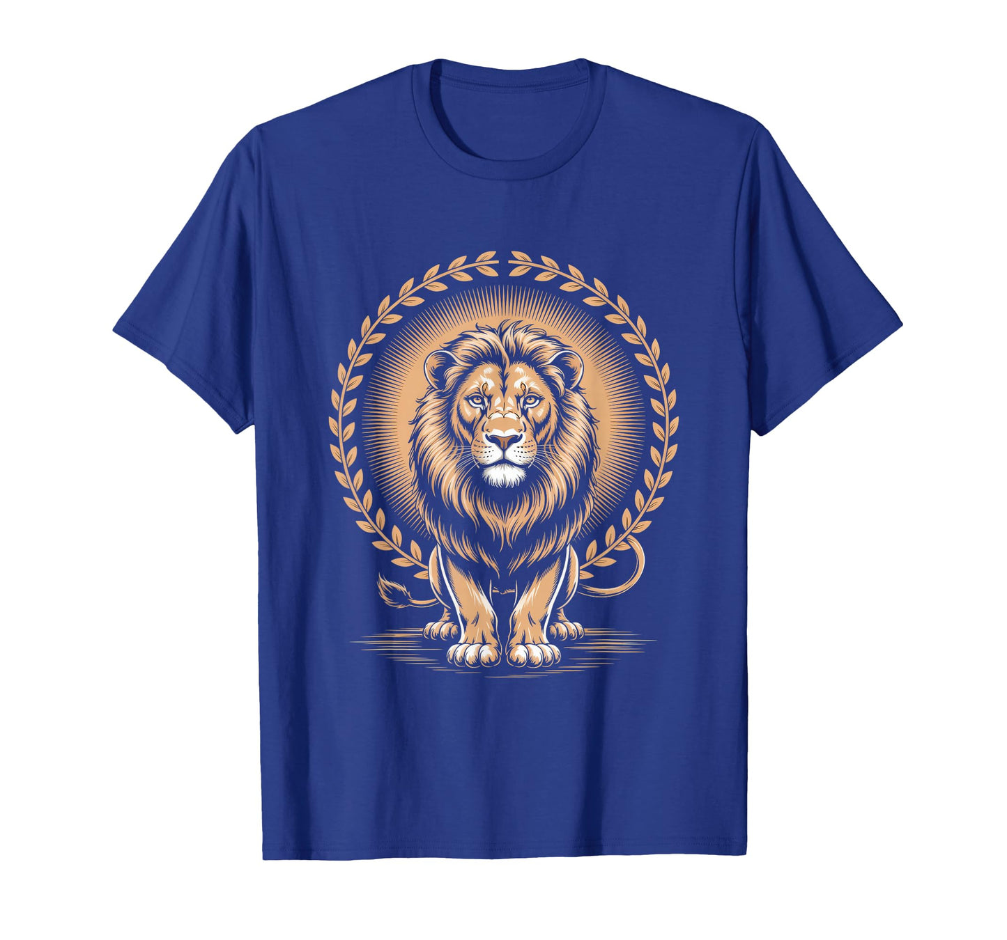 Majestic Lion with Laurel Wreath Regal Strength T-Shirt