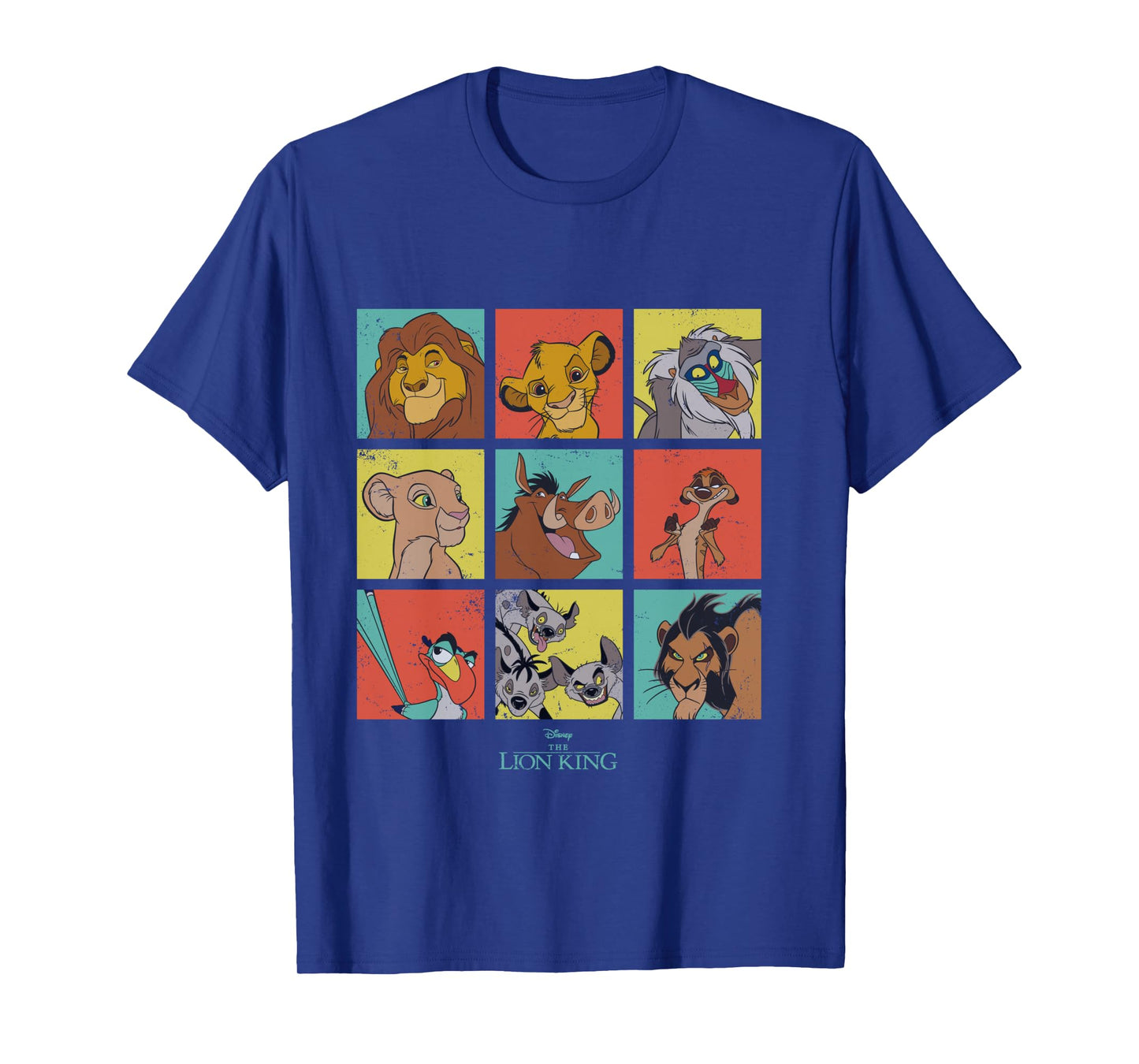 Disney The Lion King Characters 90s Grid Long Sleeve T-Shirt