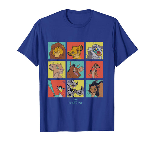 Disney The Lion King Characters 90s Grid Long Sleeve T-Shirt