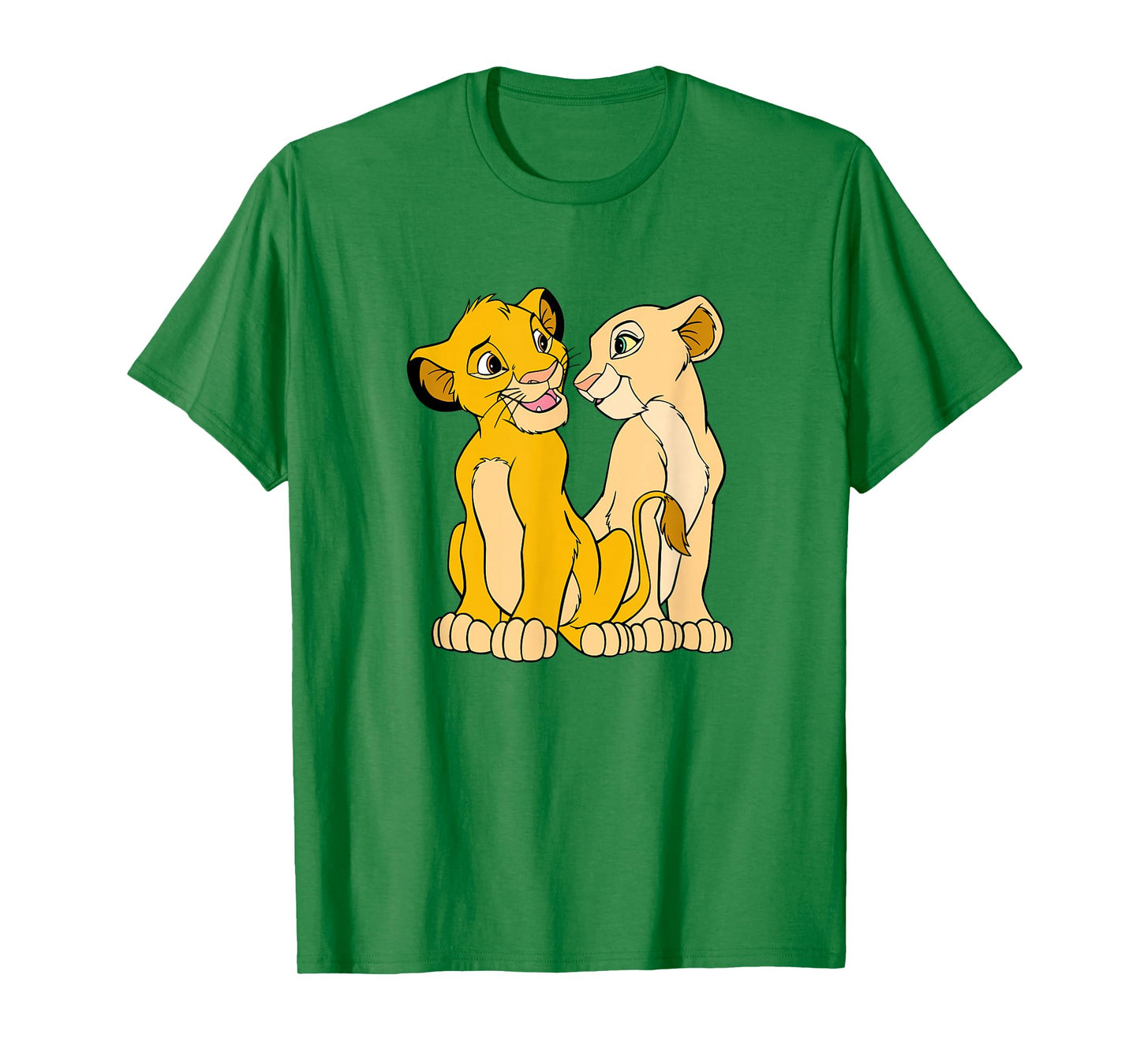 Disney The Lion King Cute Simba Nala Big Chest Portraits T-Shirt