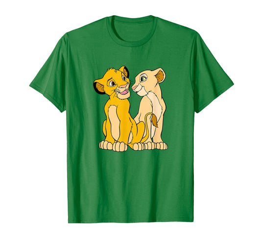 Disney The Lion King Cute Simba Nala Big Chest Portraits T-Shirt