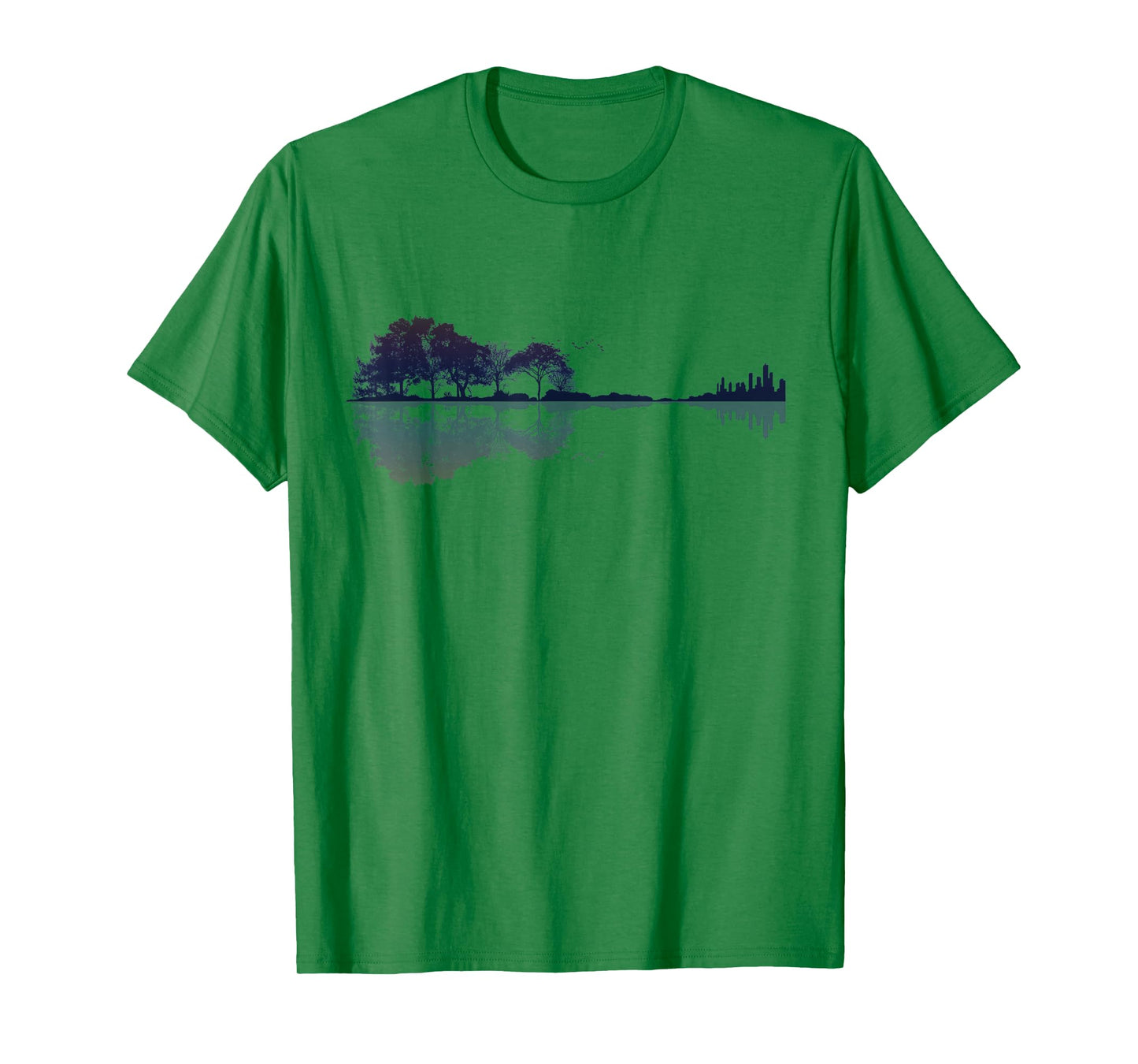 Rainbow Purple Nature Guitar Music T Shirt Design T-Shirt