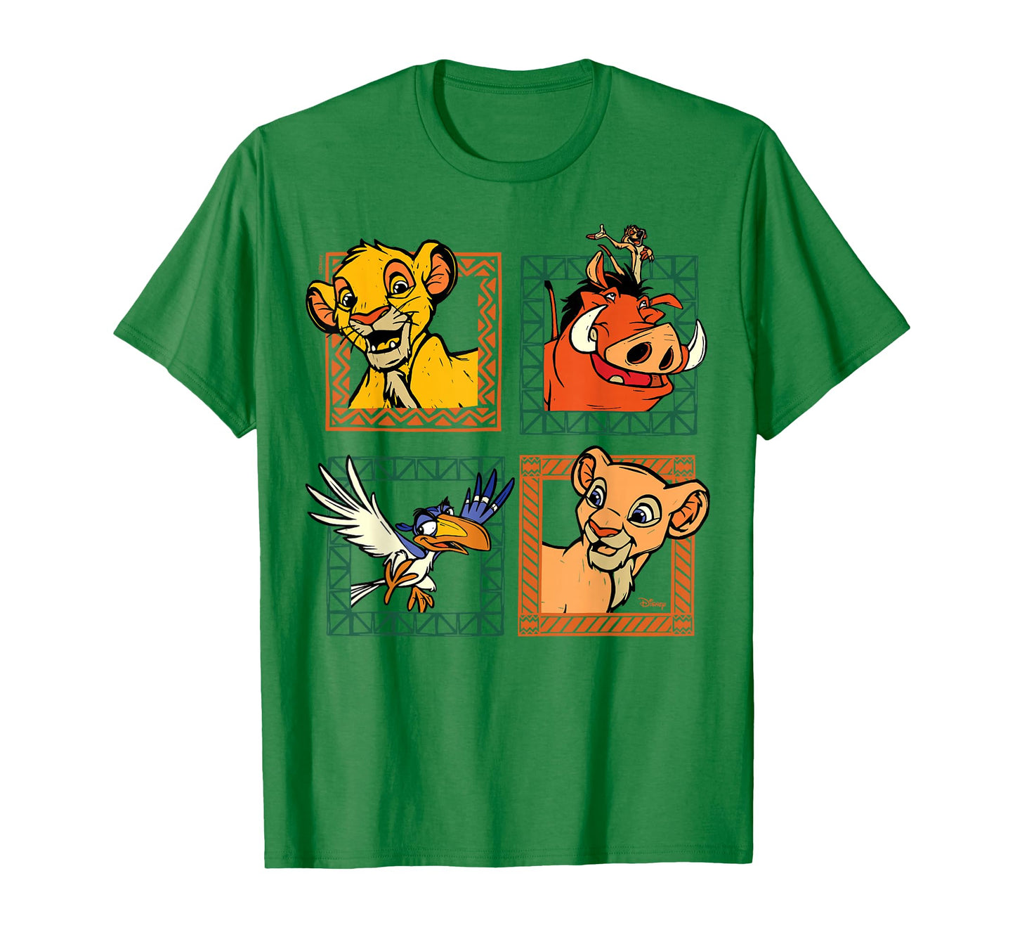The Lion King - Simba Nala Timon Pumbaa Zazu Character Grid T-Shirt