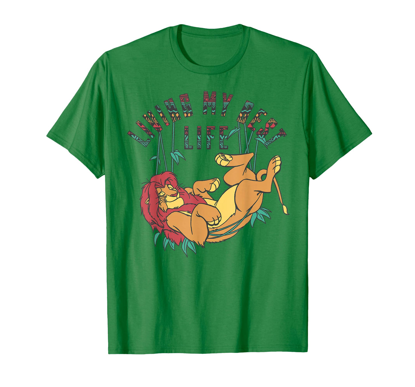 Disney The Lion King Living My Best Life Simba Text Fill T-Shirt