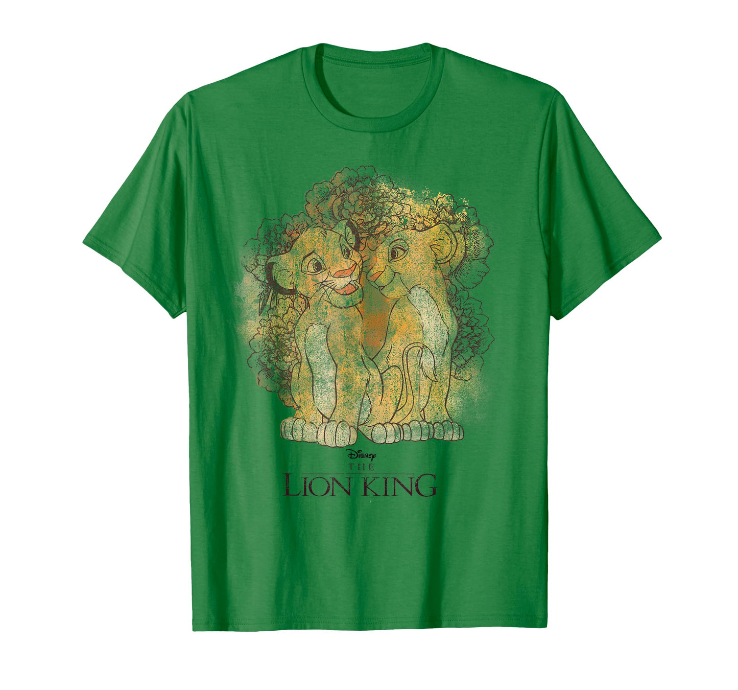 Disney Lion King Simba and Nala Watercolor Graphic T-Shirt T-Shirt