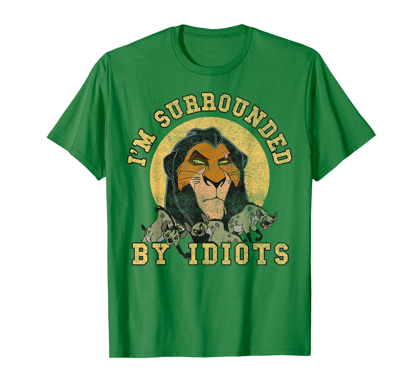 Disney The Lion King Scar Surrounded by Idiots Block Text T-Shirt