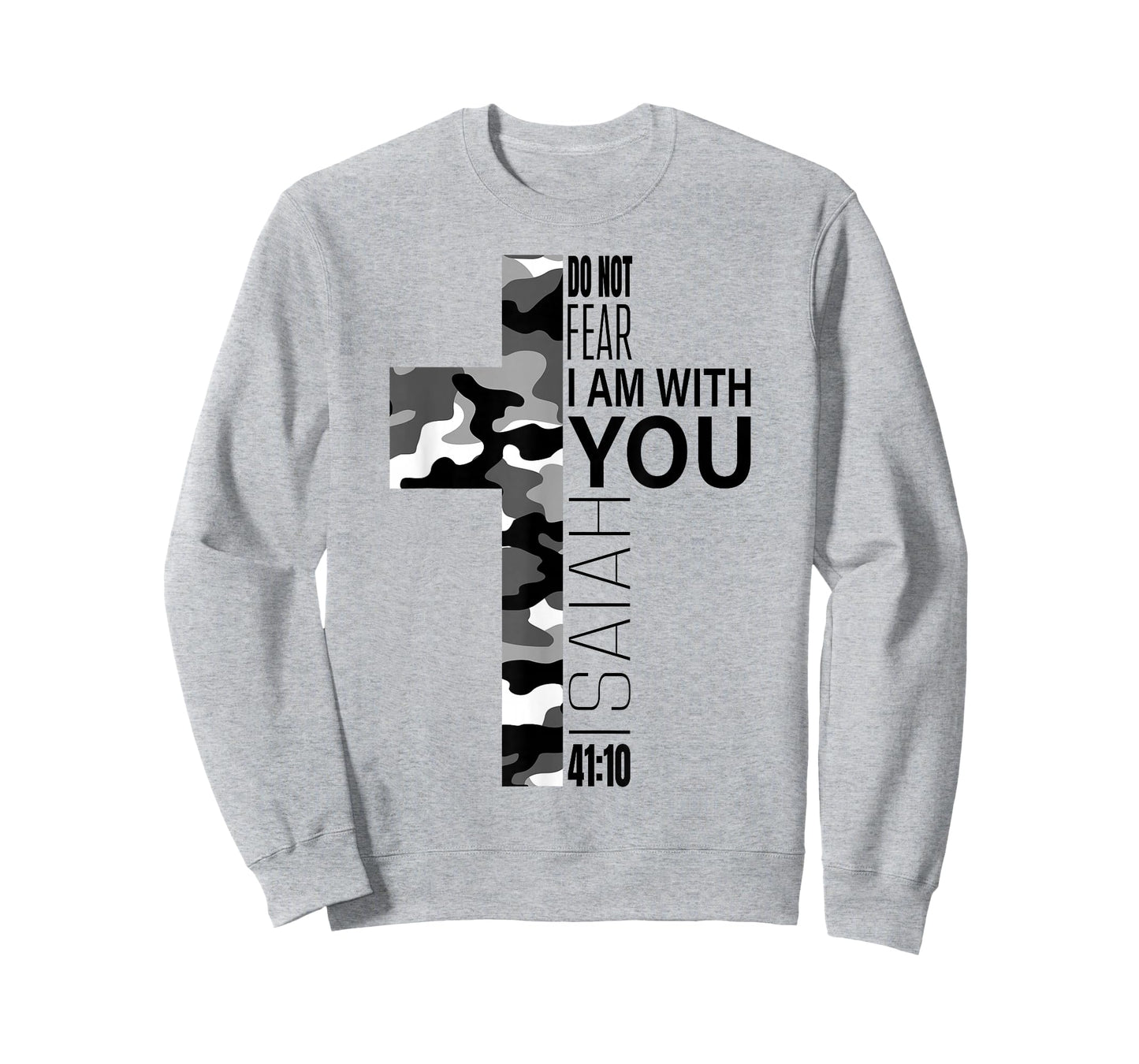 White Camo Do Not Fear Christian Verse Religious Couples T-Shirt