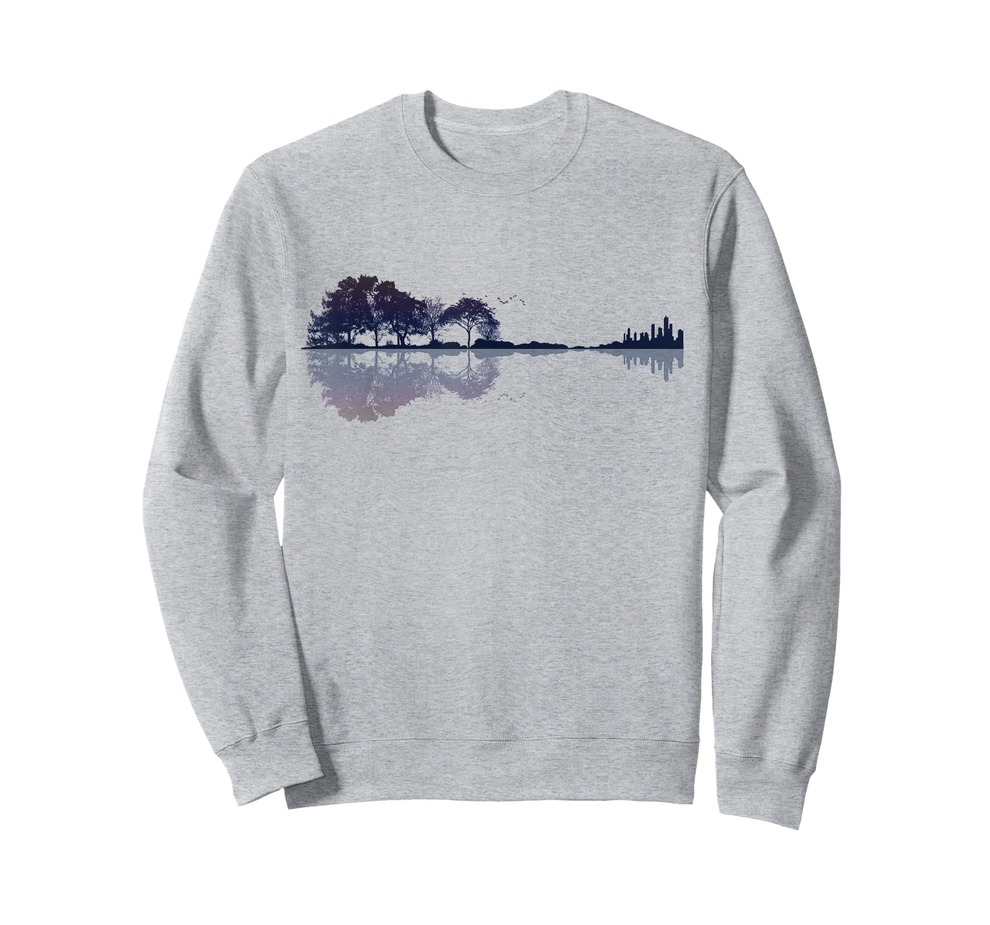 Rainbow Purple Nature Guitar Music T Shirt Design T-Shirt