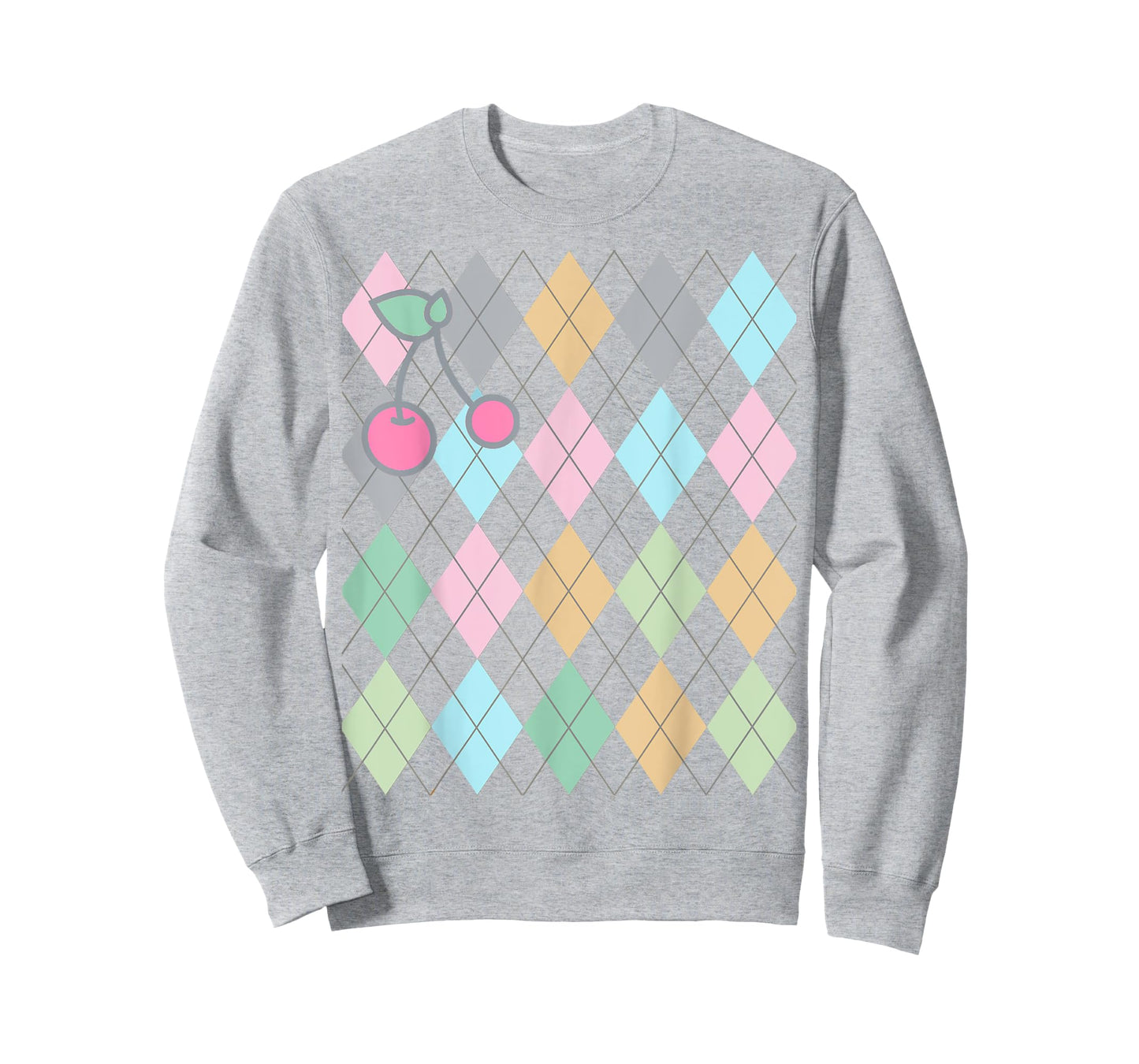 Soft Girl, Preppy Art, Preppy Aesthetic, Argyle, cherries T-Shirt