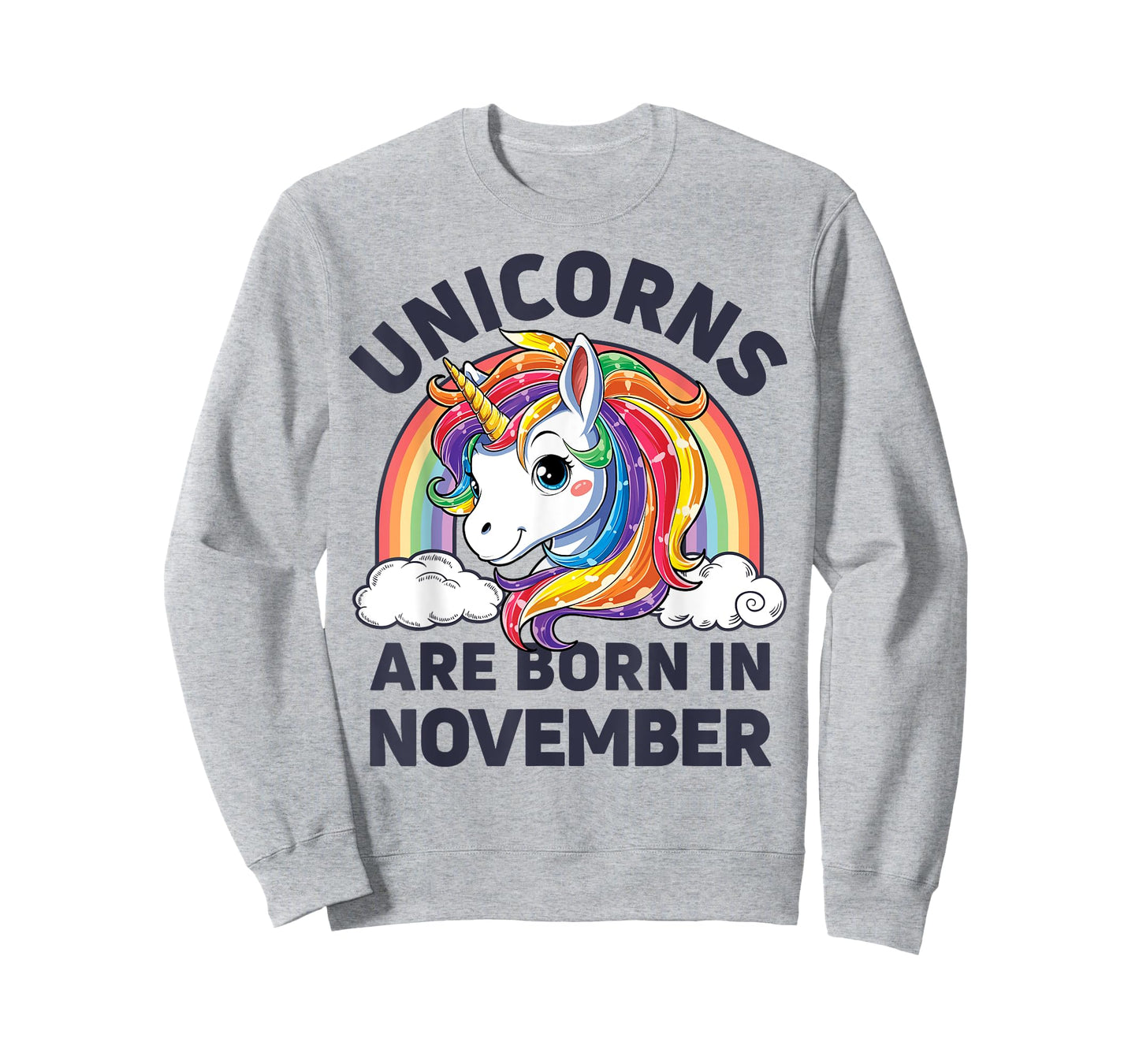 Unicorns are Born in November Shirt Unicorn Rainbow Birthday
