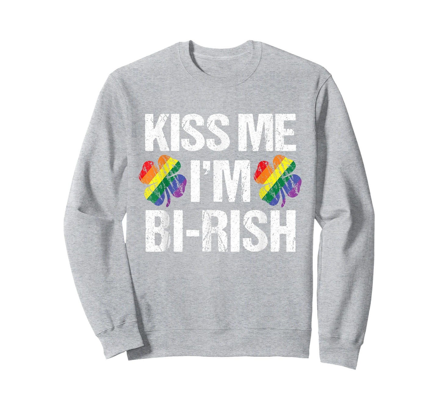 St Patrick's Day Kiss Me I'm Bi-rish Tshirt Bisexual Rainbow