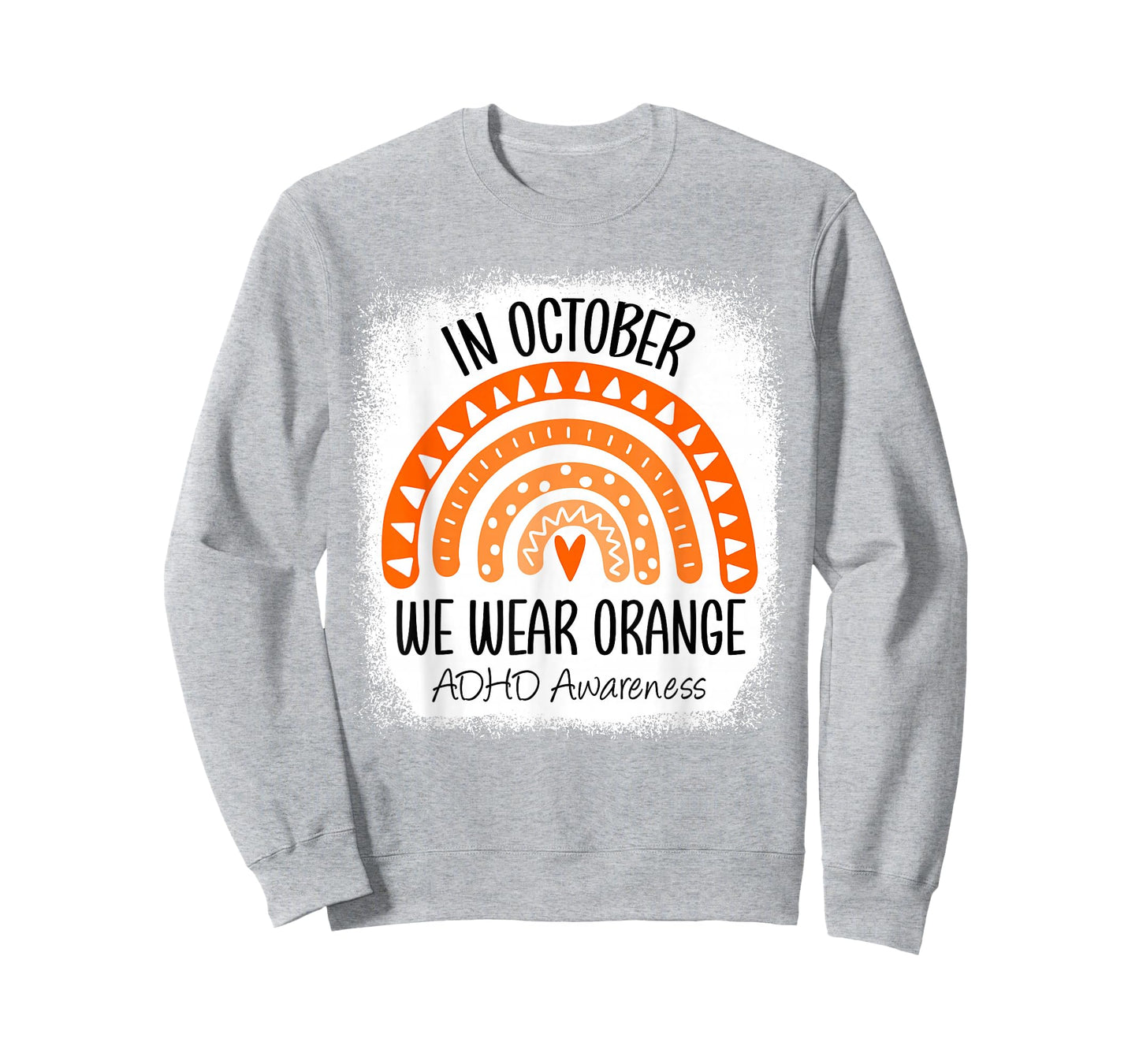 Rainbow in October We Wear Orange ADHD Awareness Ribbon T-Shirt