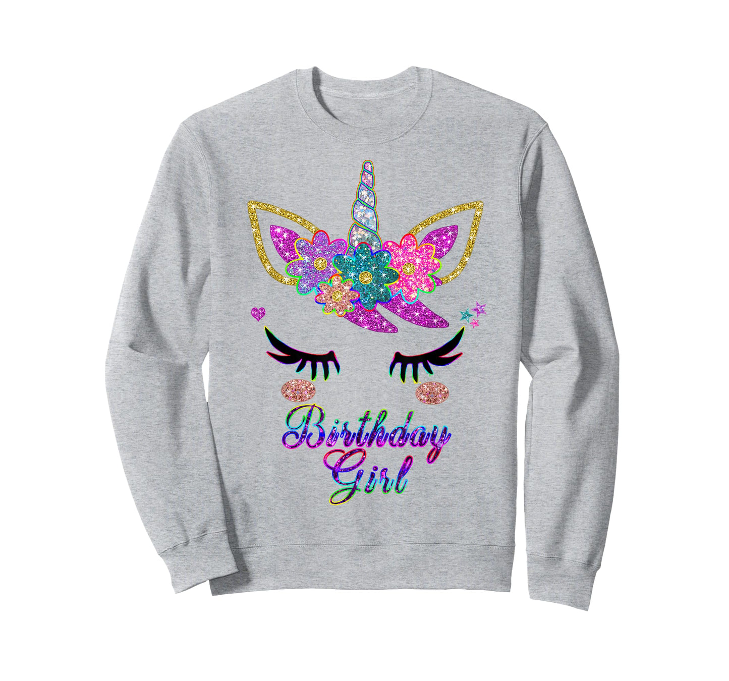 Rainbow Unicorn Birthday T-Shirt, Birthday Girl Outfit T-Shirt