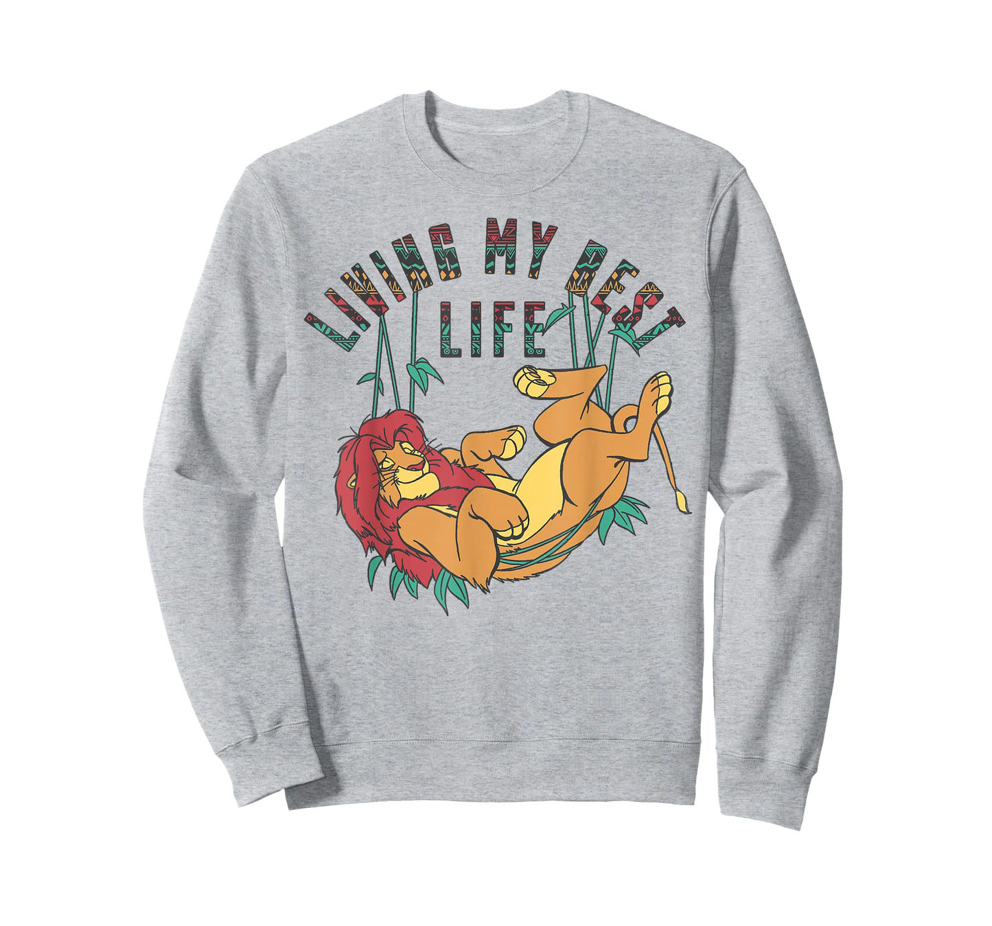 Disney The Lion King Living My Best Life Simba Text Fill T-Shirt