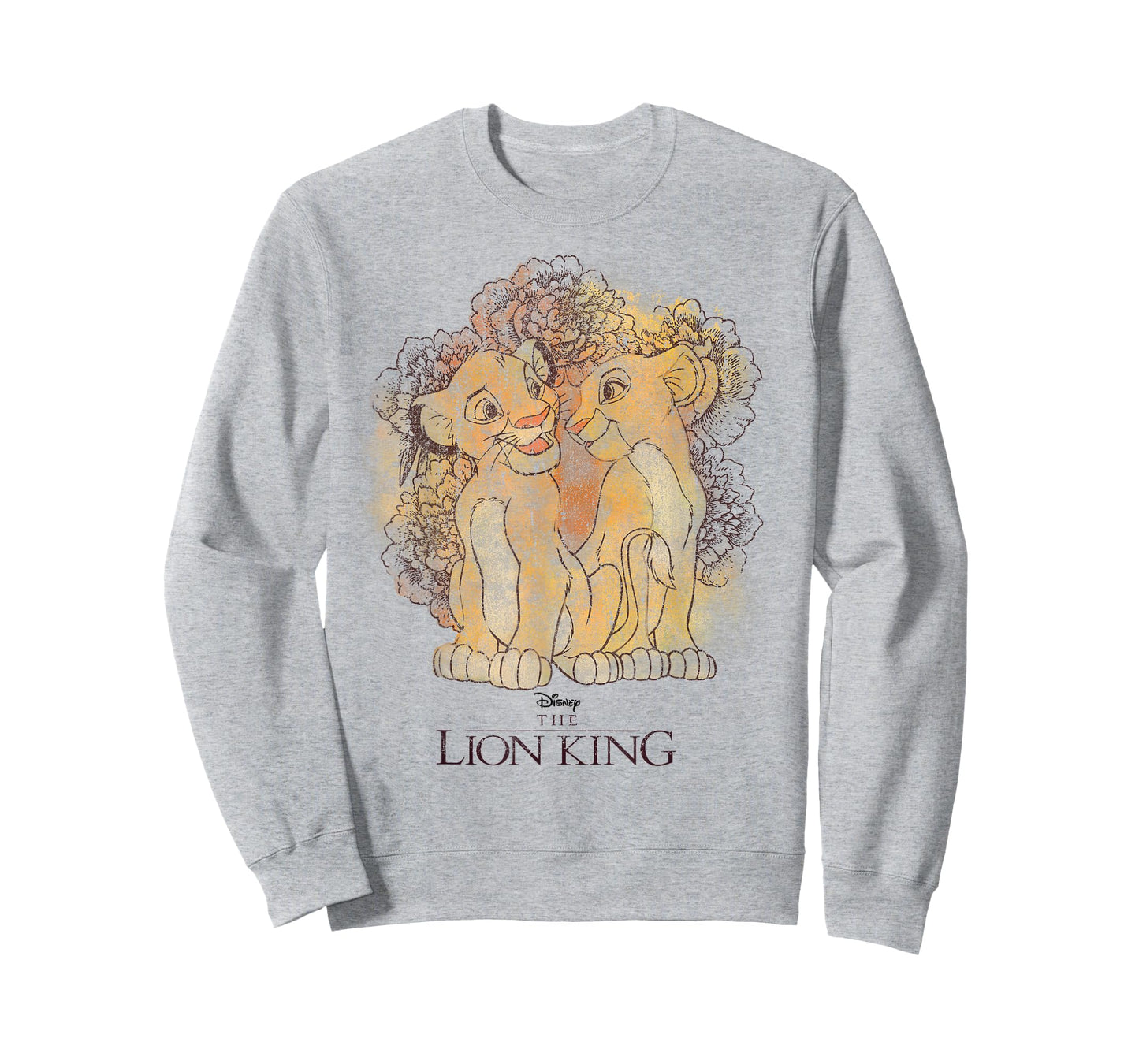 Disney Lion King Simba and Nala Watercolor Graphic T-Shirt T-Shirt