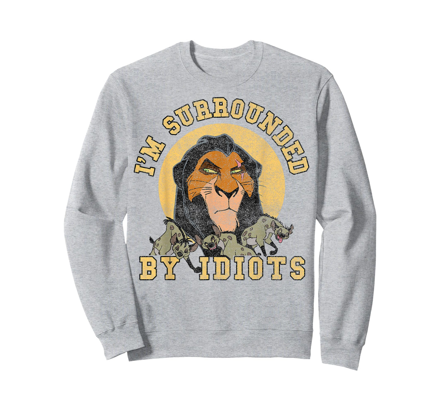 Disney The Lion King Scar Surrounded by Idiots Block Text T-Shirt