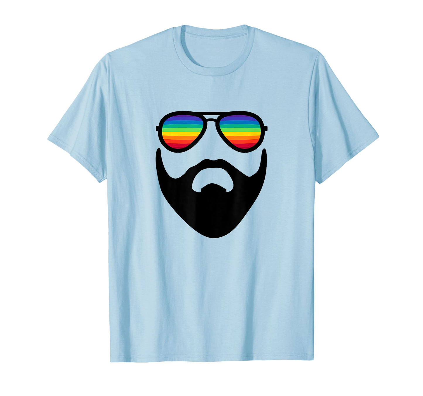 Beard with Rainbow Sunglasses T-Shirt