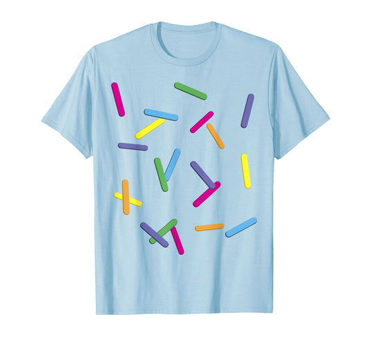 Rainbow Sprinkles Ice Cream Simple T-Shirt Costume Men Women Kids T-Shirt