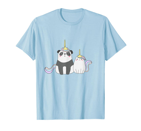 Cute Pandacorn and Caticorn Magical Creature T-Shirt