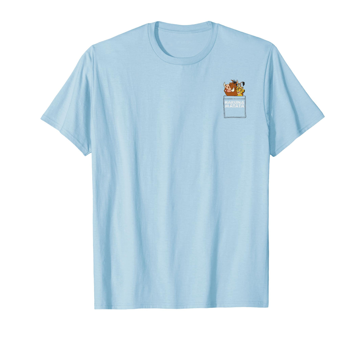 Disney Lion King Hakuna Matata Friends Pocket Graphic Tee T-Shirt