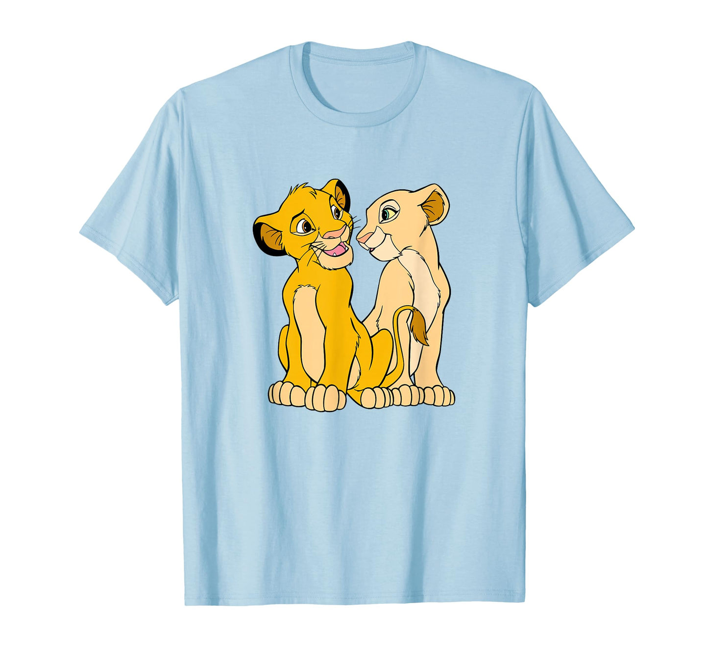 Disney The Lion King Cute Simba Nala Big Chest Portraits T-Shirt