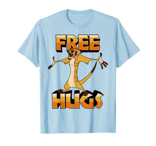 Disney The Lion King Timon Free Hugs Retro Vintage Logo T-Shirt