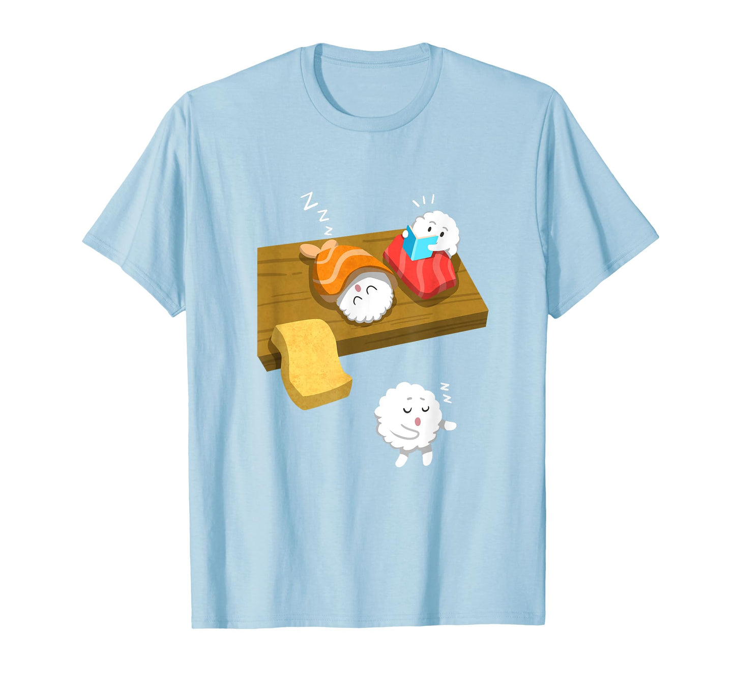 Sleep Walking Sushi Funny Japanese Food Sashimi Gift T Shirt T-Shirt