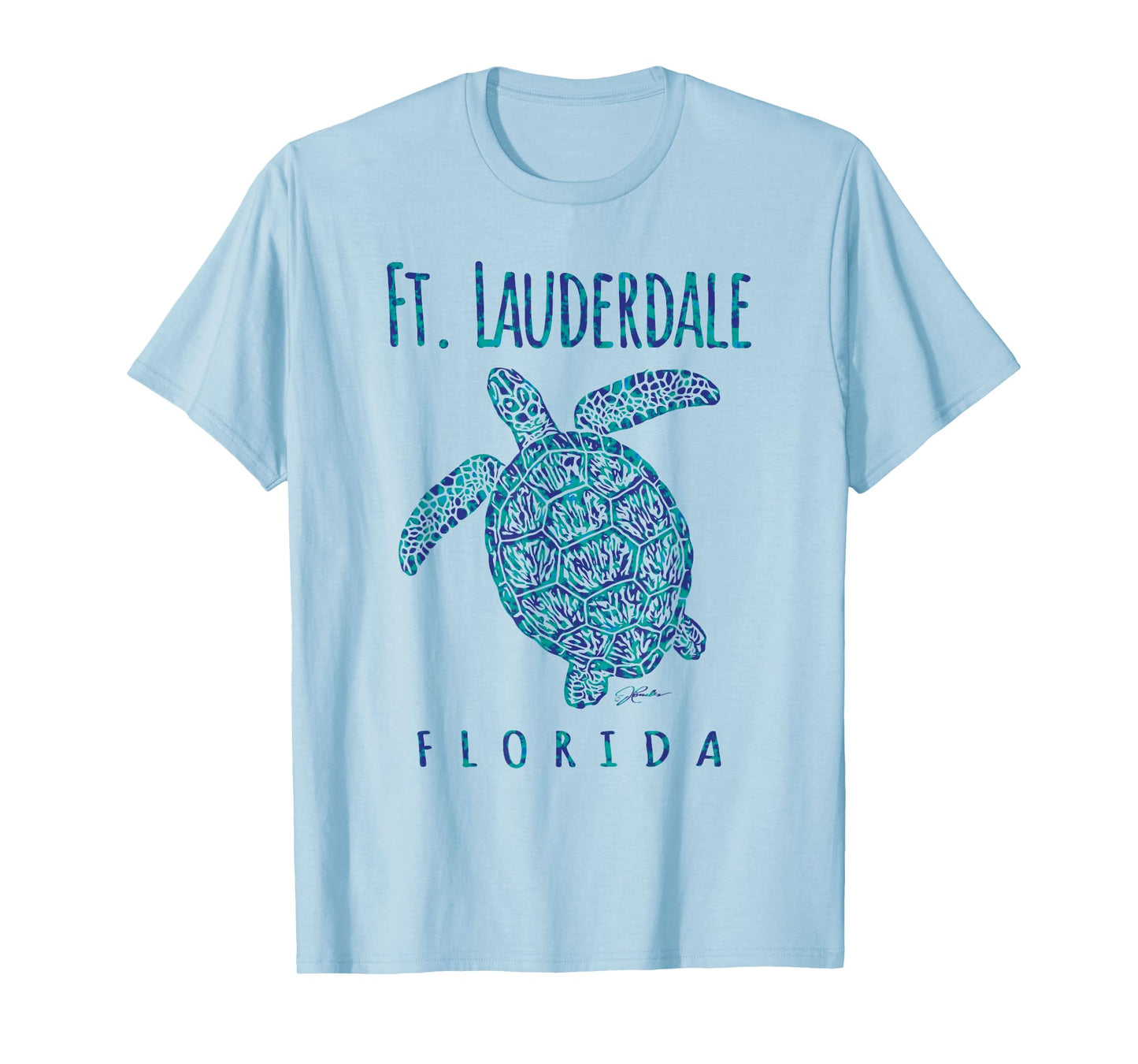 JCombs Lauderdale FL Sea Turtle Beach T-Shirt