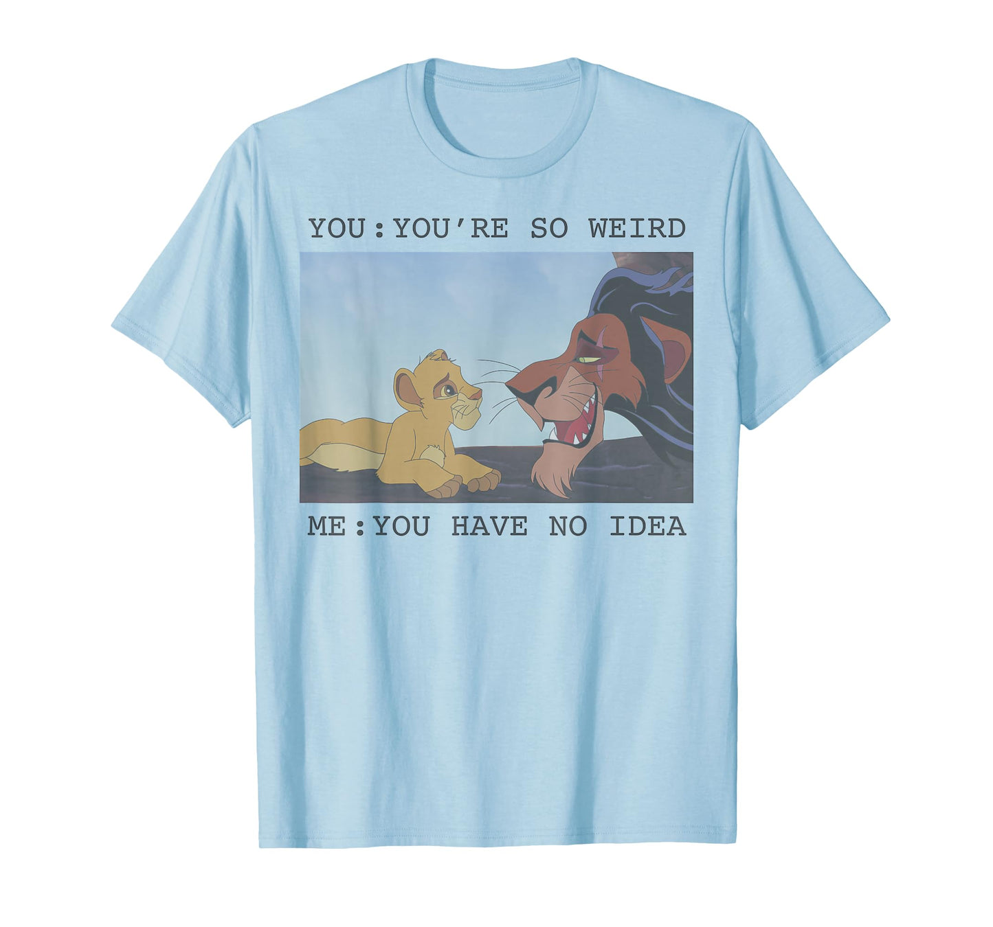 Disney The Lion King Simba & Scar You're So Weird Meme T-Shirt