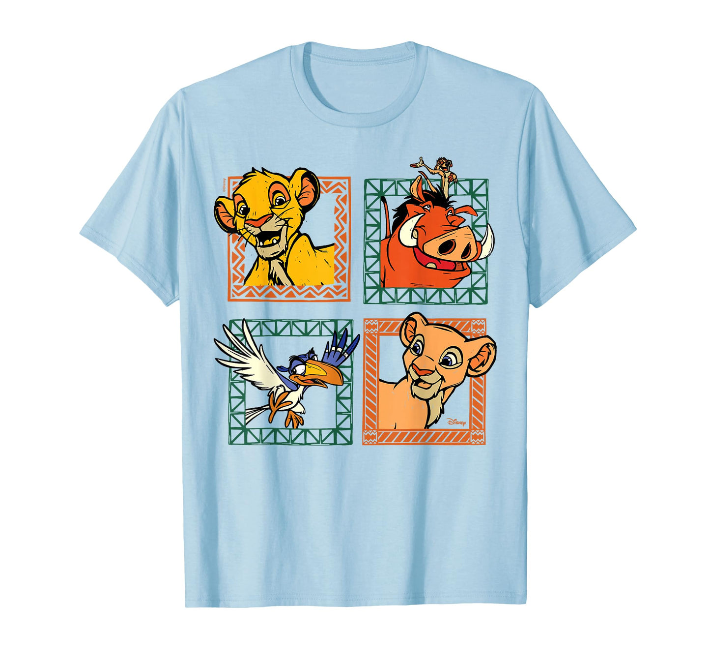 The Lion King - Simba Nala Timon Pumbaa Zazu Character Grid T-Shirt