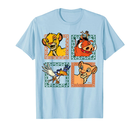 The Lion King - Simba Nala Timon Pumbaa Zazu Character Grid T-Shirt