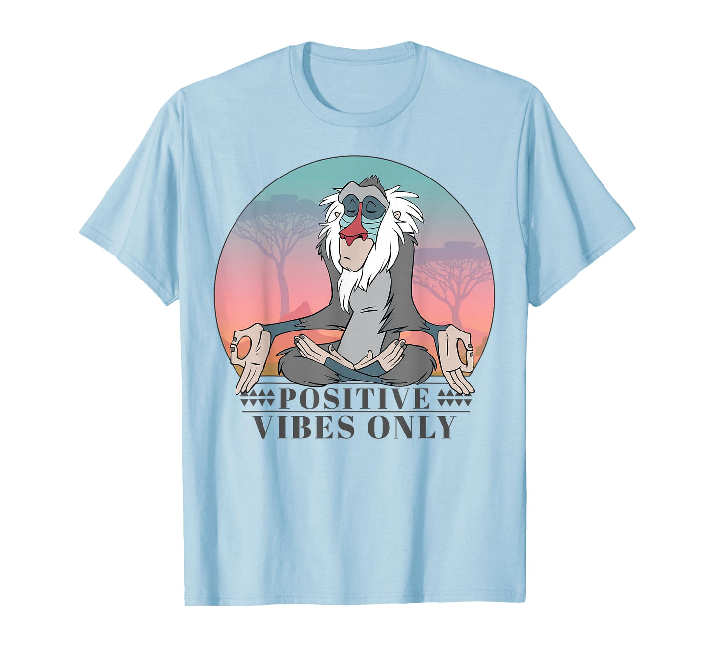 Disney The Lion King Rafiki Positive Vibes Only Vintage T-Shirt